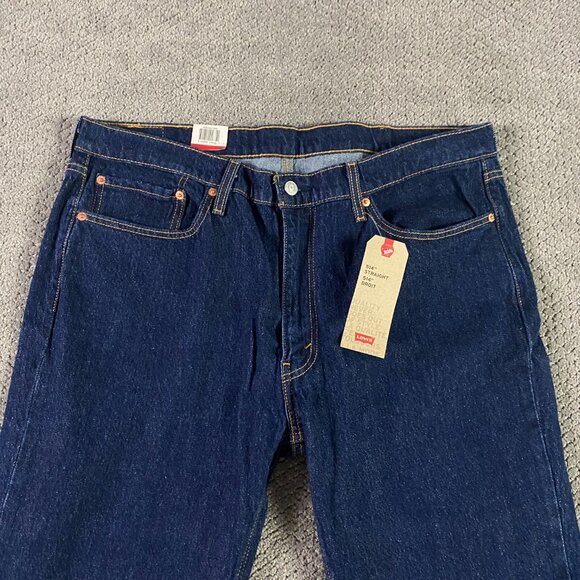 NWT Levi's 514 Straight Leg Jeans Men's 38 x 32 Regular Fit Blue Stretch - Picture 2 of 16